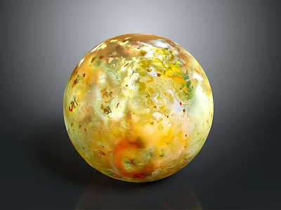 Vibrant Colorful Sphere Displaying Glossy Multicolored Surface With Intricate Textured Patterns 3d model