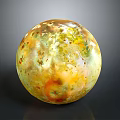 Vibrant Colorful Sphere Displaying Glossy Multicolored Surface With Intricate Textured Patterns