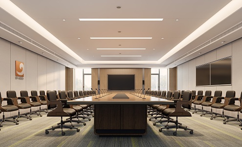 Modern Meeting Room Meeting Table and Chair 3d model