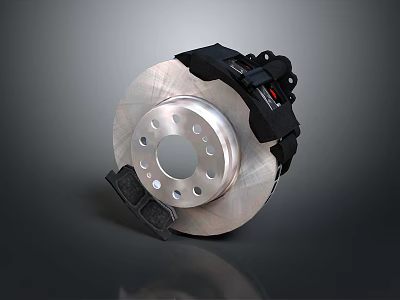 High Performance Car Brake System With Disc Rotor And Pads 3d model