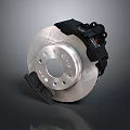 High Performance Car Brake System With Disc Rotor And Pads 3d model