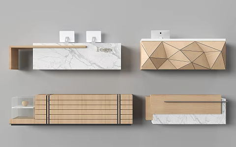 Front Desk Reception Company Front Desk Hotel Front Desk Homestay Front Desk 3d model