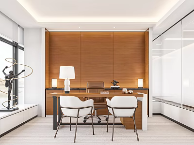 Modern Office Manager Room 3d model