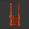 Red Traditional Wardrobe With Open Top Shelf And Grilled Cabinet Doors