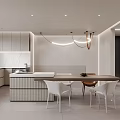 Modern Dining and Living Room Interior Design With Open Concept TV Wall And Sofa