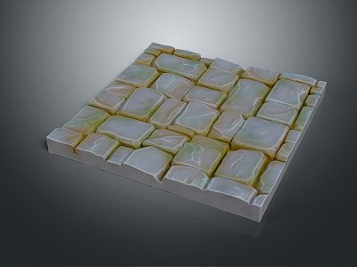 Modern Ground Stone Pavement Stone Block Pavement Rock Block 3d model