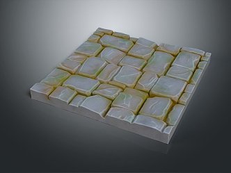 Modern Ground Stone Pavement Stone Block Pavement Rock Block 3d model