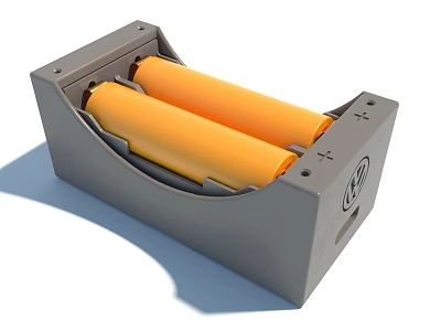 Portable Battery Charger With Two Rechargeable Batteries For Digital Devices 3d model