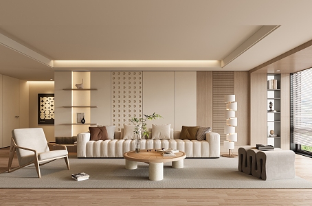 modern living room 3d model