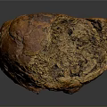 Freshly Baked Artisan Bread With Crusty Surface And Soft Interior Slice 3d model