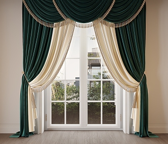 Curtain Screen Window Blinds Dream Curtain Shangri-La Curtain 3d model