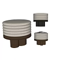 Sofa Stool Fabric Stool Sitting Stool Round Stool Lazy Stool 3d model