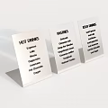 Decorative Display Set with Hot Drinks Pastries Iced Drinks Menu Cards for Cafe Table Decoration