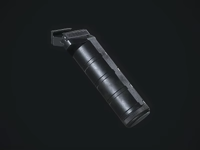 High Quality Tactical Weapon Magazine With Black Metal Textured Cylinder Construction 3d model