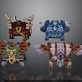 Four Colorful Mechanical Block Models With Diverse Designs And Structures