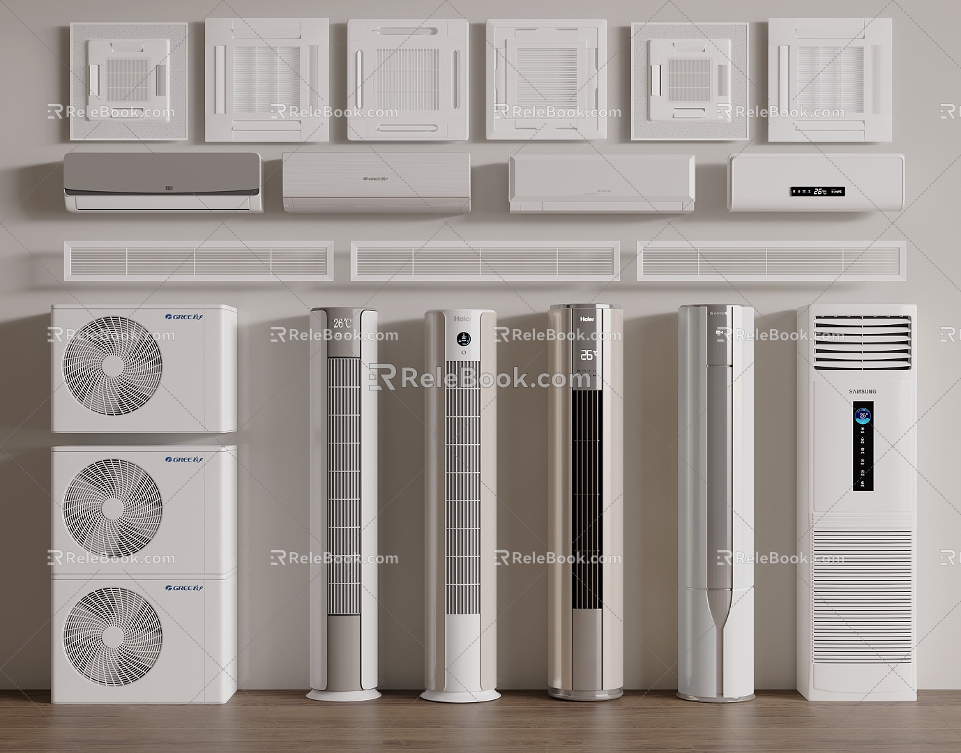 Modern air conditioner air conditioner air conditioner outlet air conditioner 3d model