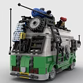Lego Ghostbusters Ecto 1 Van With Equipment Details 3d model