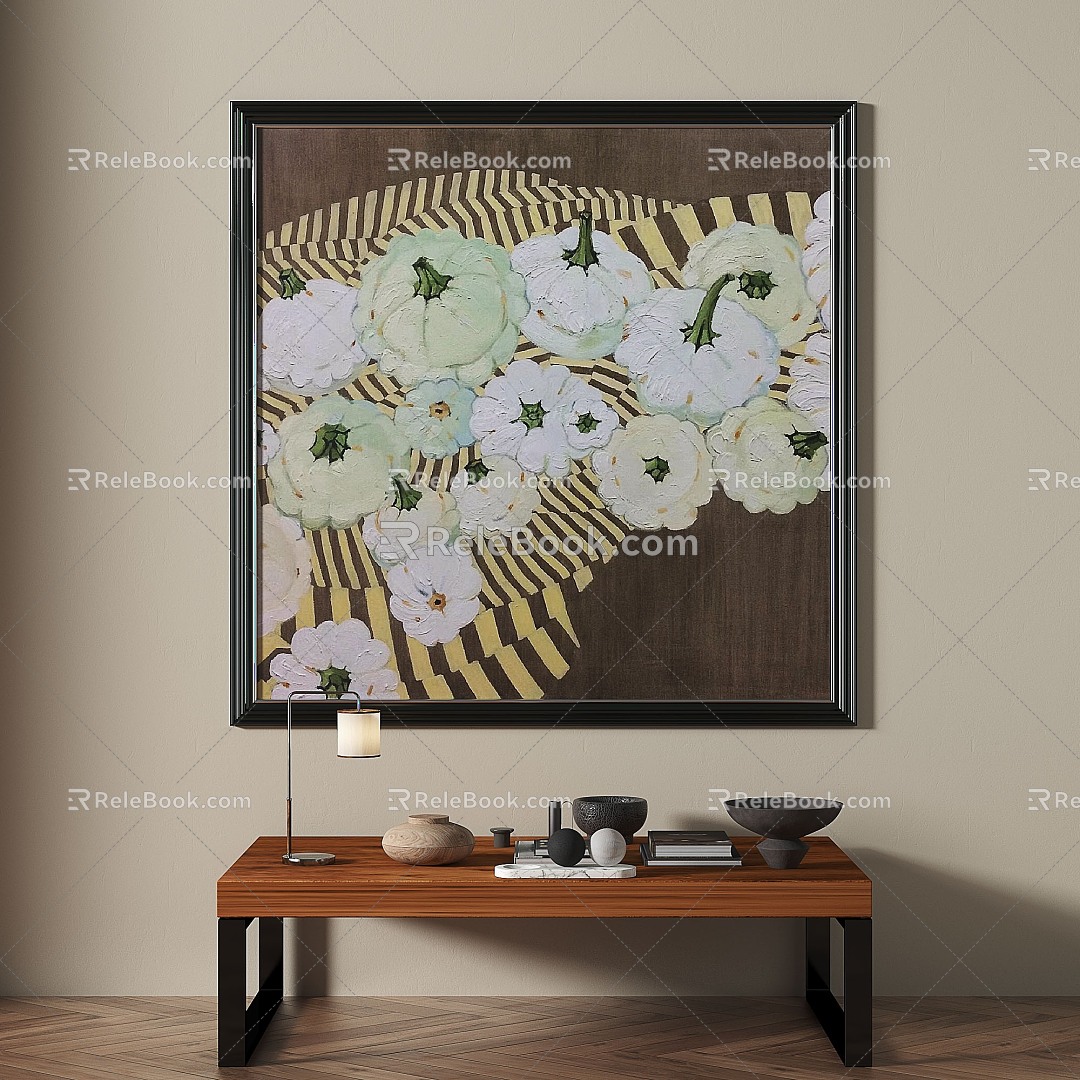 French retro decorative painting 3d model