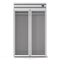 Commercial Double Glass Door Refrigerator With Stainless Steel Body And Transparent Doors