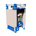 Industrial 3D Printer Blue And White Frame Structure With Mechanical Arm And Printing Platform