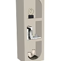 Modern Entryway Cabinet And Side Cabinet With Open Shelves Books And Decorative Sculptures