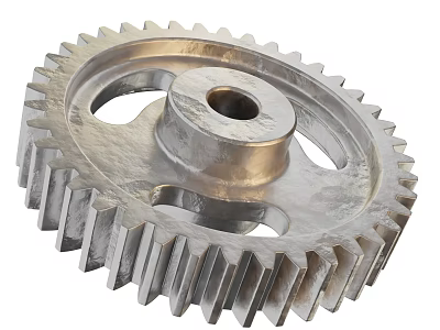 Industrial Equipment Metal Gear Component With Precision Machined Teeth And Central Hole 3d model