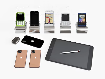 Modern mobile phone smart phone elderly mobile phone tablet computer mobile phone holder electronic pen 3d model