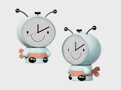 Modern alarm clock cartoon alarm clock 3d model