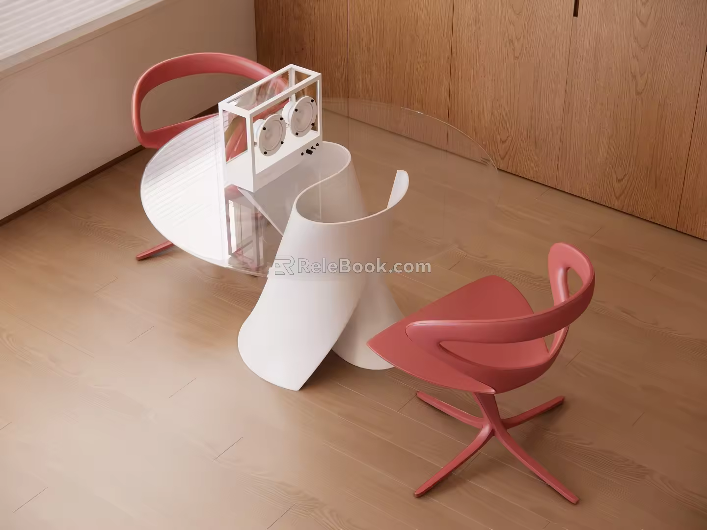 Modern Dining Table and Chair 3d model