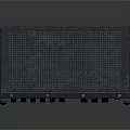 Black Headphone Speaker With Multiple Ports Knobs Display Screen And Mesh Texture