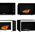 Black Decker Modern Design Microwaves With Different Colors For Kitchen Appliances 3d model