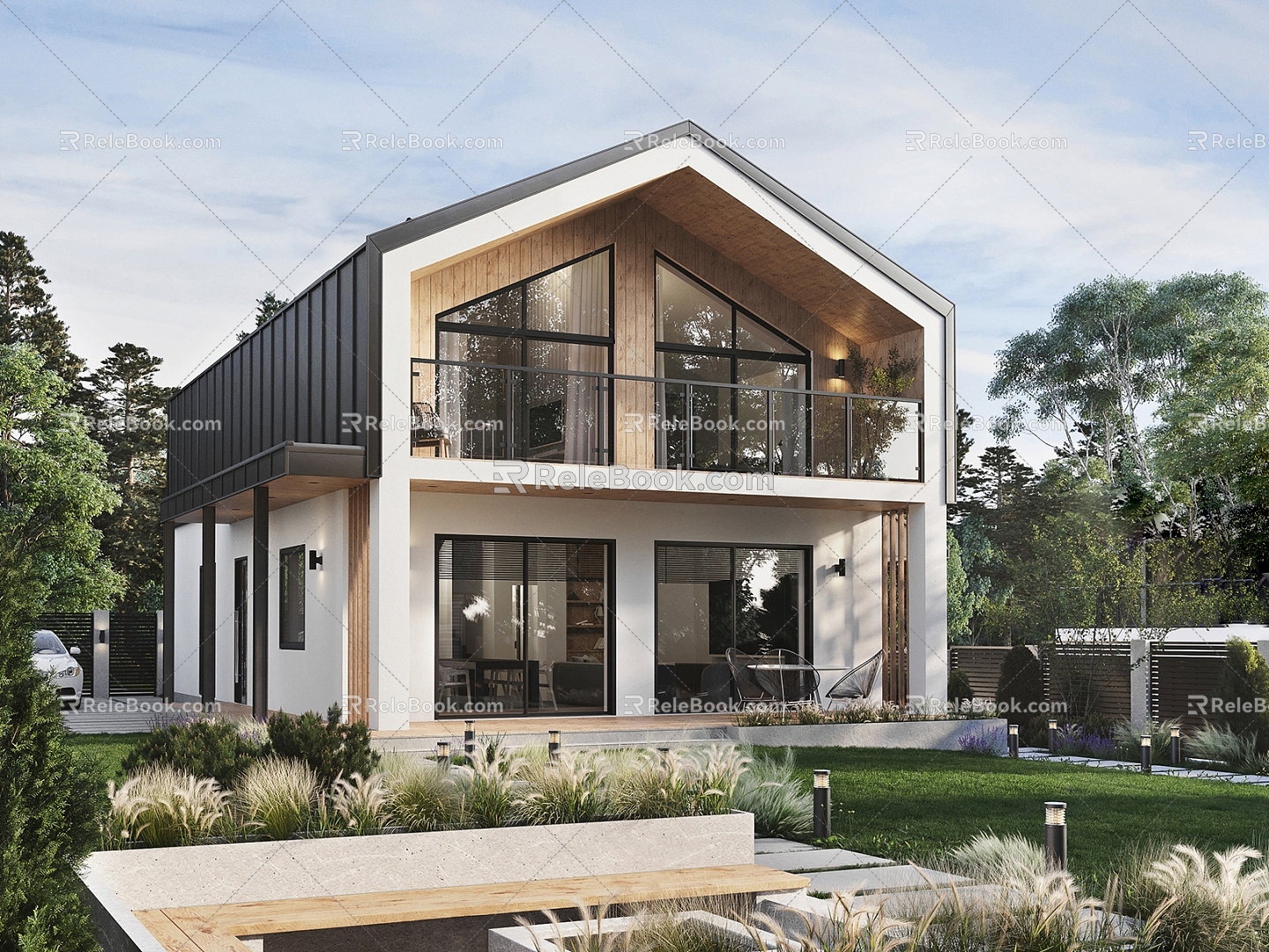 Nordic single-family villa homestay building self-built house 3d model