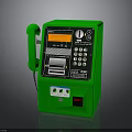 Green Electronic Device With Phone Handset Display Screen Keypad And Printing Function