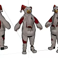 Modern game character virtual character humanoid cartoon bear 3d model