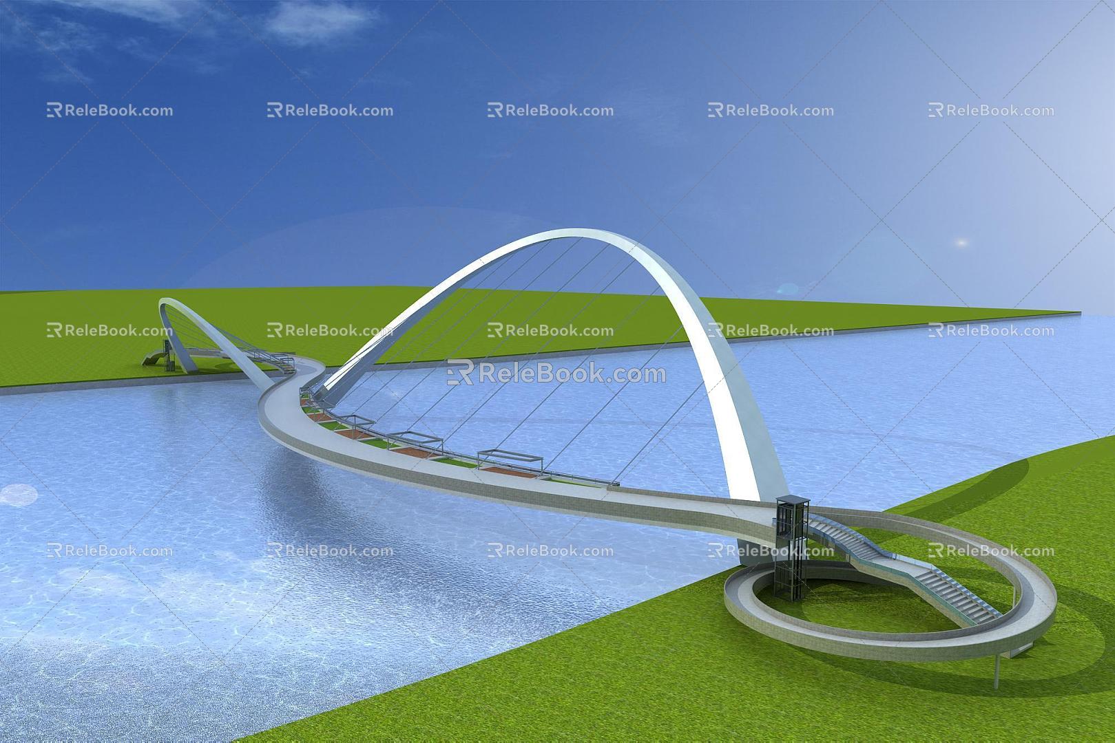 Bridge Landscape Bridge 3d model