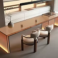 Quiet Bar Table Island Table 3d model