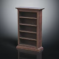 Elegant Dark Brown Wooden Bookshelf With Five Open Shelves And Classic Style