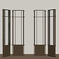 Modern Screen Partition Screen Metal Screen Glass Screen 3d model