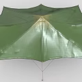 Outdoor Camping Furniture Green Tent With Metal Support Poles And Durable Fabric Cover