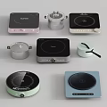 Modern Mini Round Induction Cooker Electric Ceramic Cooker Light Wave Cooker Induction Cooker Induction Cooker Integrated Panel 3d model