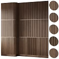 Modern Wooden Slat Wall Decor With Vertical Stripes And Natural Tone