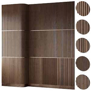 Wood grating background wall 3d model