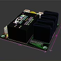 KFDK DC DC Converter Electronic Device With Black Heat Sink And Dimensions