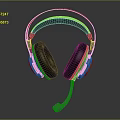 Over Ear Computer Headset With Microphone Comfortable Ear Cushions For Gaming And Office Use 3d model