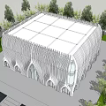 Modern Sales Office Architecture Exhibition Hall Architecture Art Gallery Architecture 3d model