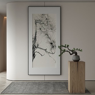 New Chinese Plant Painting Decorative Painting 3d model