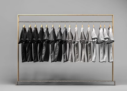 Modern Hanger Clothing Clothes Rack 3d model