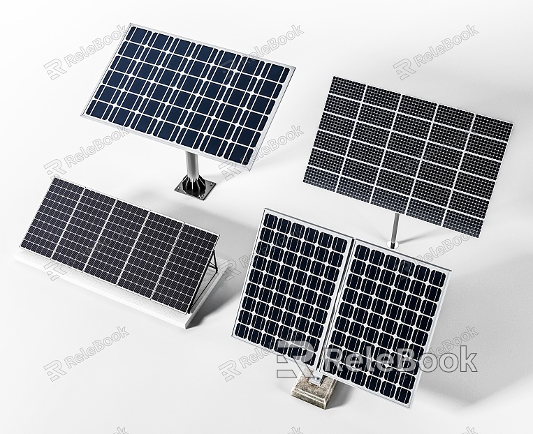 Modern solar panel photovoltaic panel bracket charging panel power generation panel battery board model