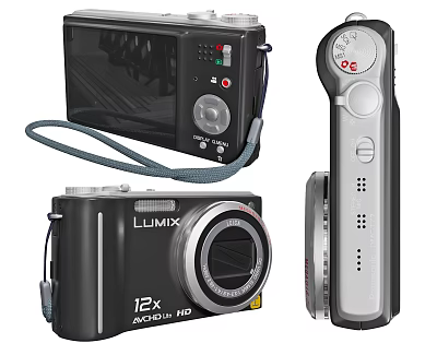 LUMIX Digital Camera With 12x Optical Zoom HD Features And Modern Design 3d model