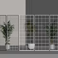 Decorative Glass Room Dividers With Various Geometric Patterns And Textured Panels